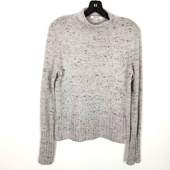 Madewell Sweaters - Madewell Women Donegal Inland Turtleneck Sweater Pullover Sz M Gray Wool Blend